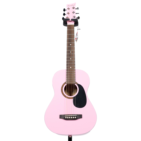 acoustic pink guitar