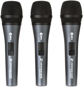 Sennheiser E 835-S 3-pack Dynamic Cardioid Microphone With Switch