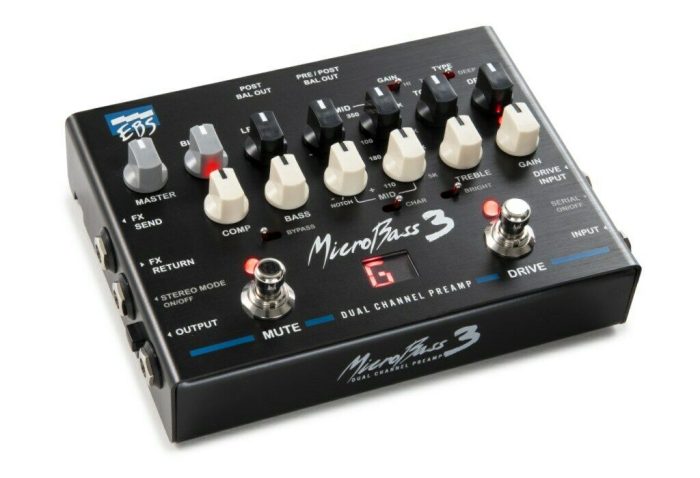 EBS MB3 MicroBass 3 Preamp Micro Bass Guitar Multi-Effects Pedal