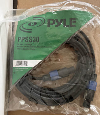 Pyle PPSS30 Speakon Male to Male 30 feet 12 Gauge Speaker Cable