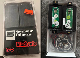Seymour Duncan AHB-1n Blackouts Neck Guitar Pickup Pair 11106-30-B (Black)