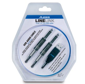 Alesis LineLink Dual 1/4″ to USB Audio Mixer Instrument Line Link Cable
