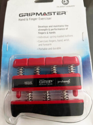 Planet Waves ProHands GripMaster Hand & Finger Exerciser Medium Tension (Red) Grip Master