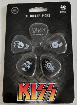 Planet Waves Kiss Black & White Faces 10 Guitar Picks 1CBK4-10K1
